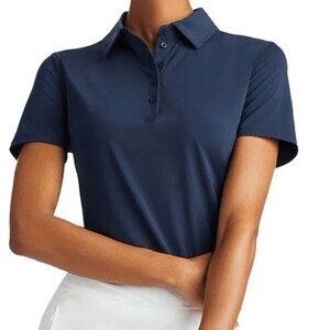 G/FORE Blue Fitted Short Sleeve Golf Casual Polo Shirt